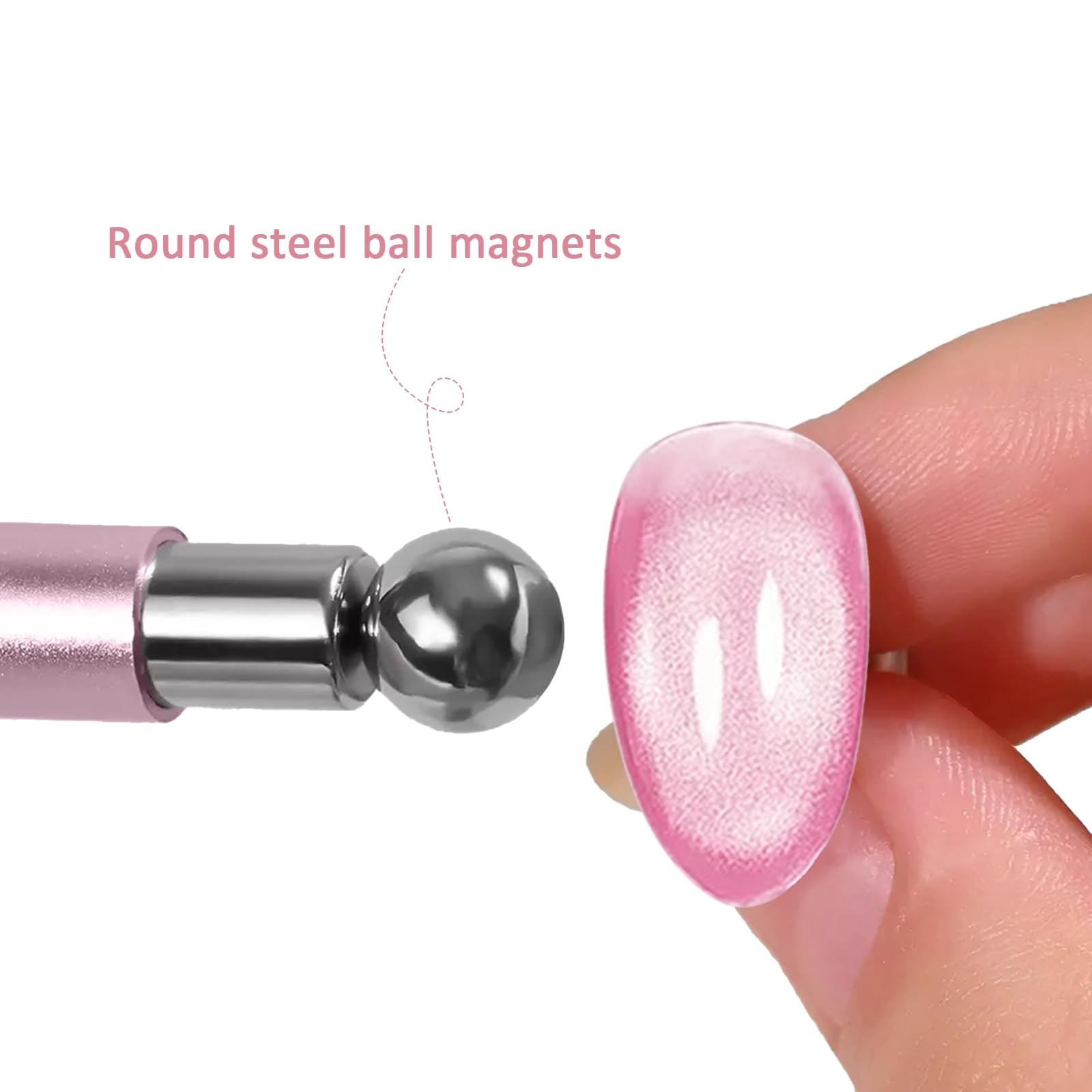 3 in 1 Cat Eye Magnet for Nails, Double-end Cylinder Magnetic Gel Nail Polish…