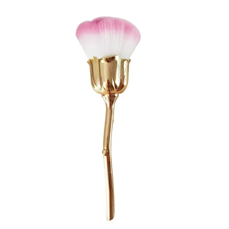 Flower Rose Nail Art Brush Remove Nail Dust Brushes Acrylic UV Gel Polish Powder