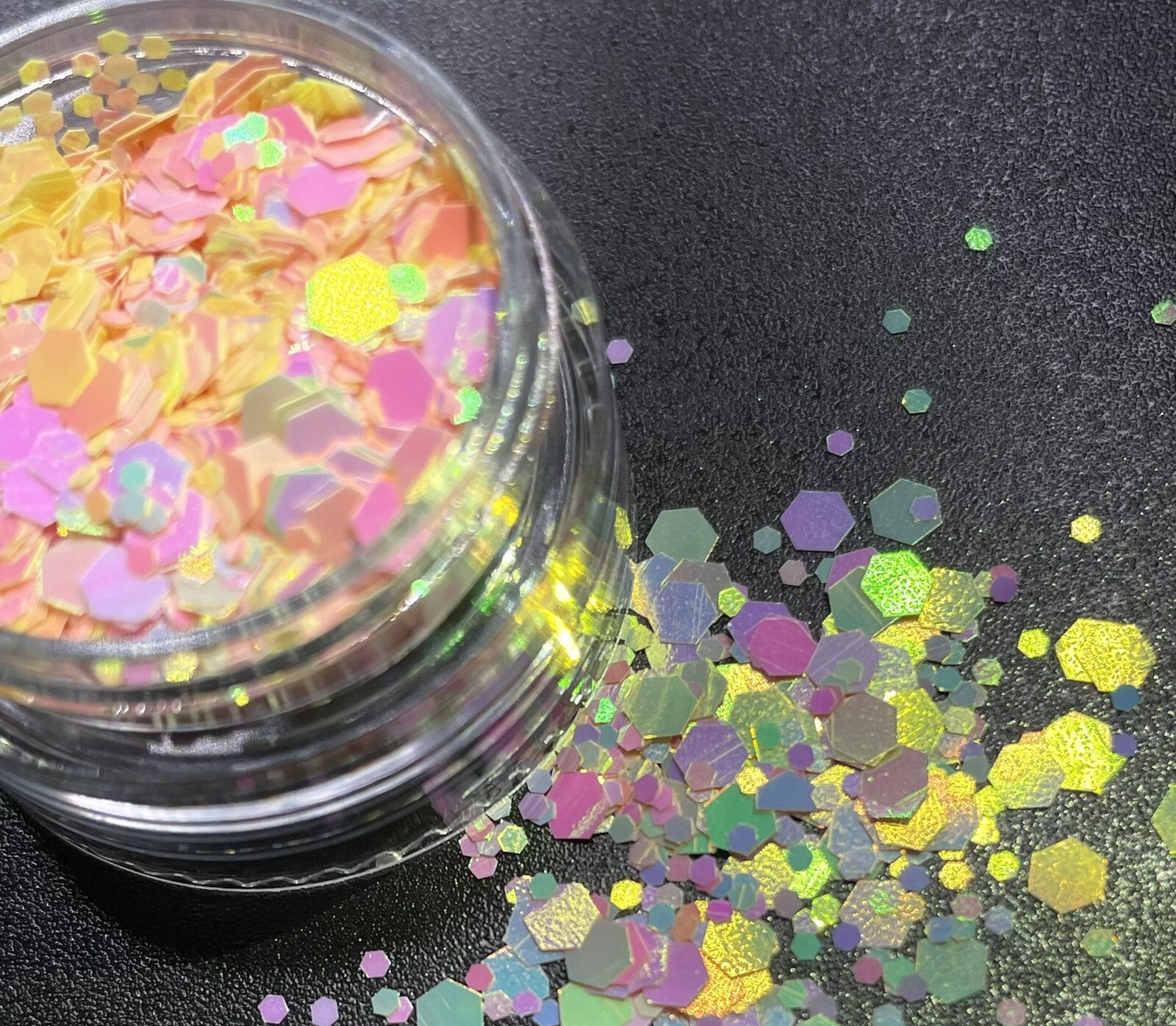 Colorful Nail Glitter Powder Chucky Shape Nail Art 6 STACK Decoration Tips