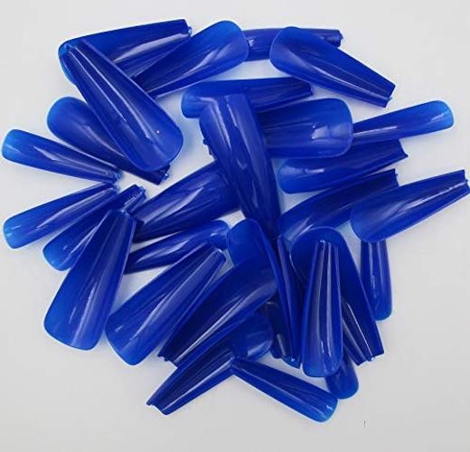 Royal Blue Ballerina Coffin Press on Nails 2026-04-27 – Long Ballerina Fake