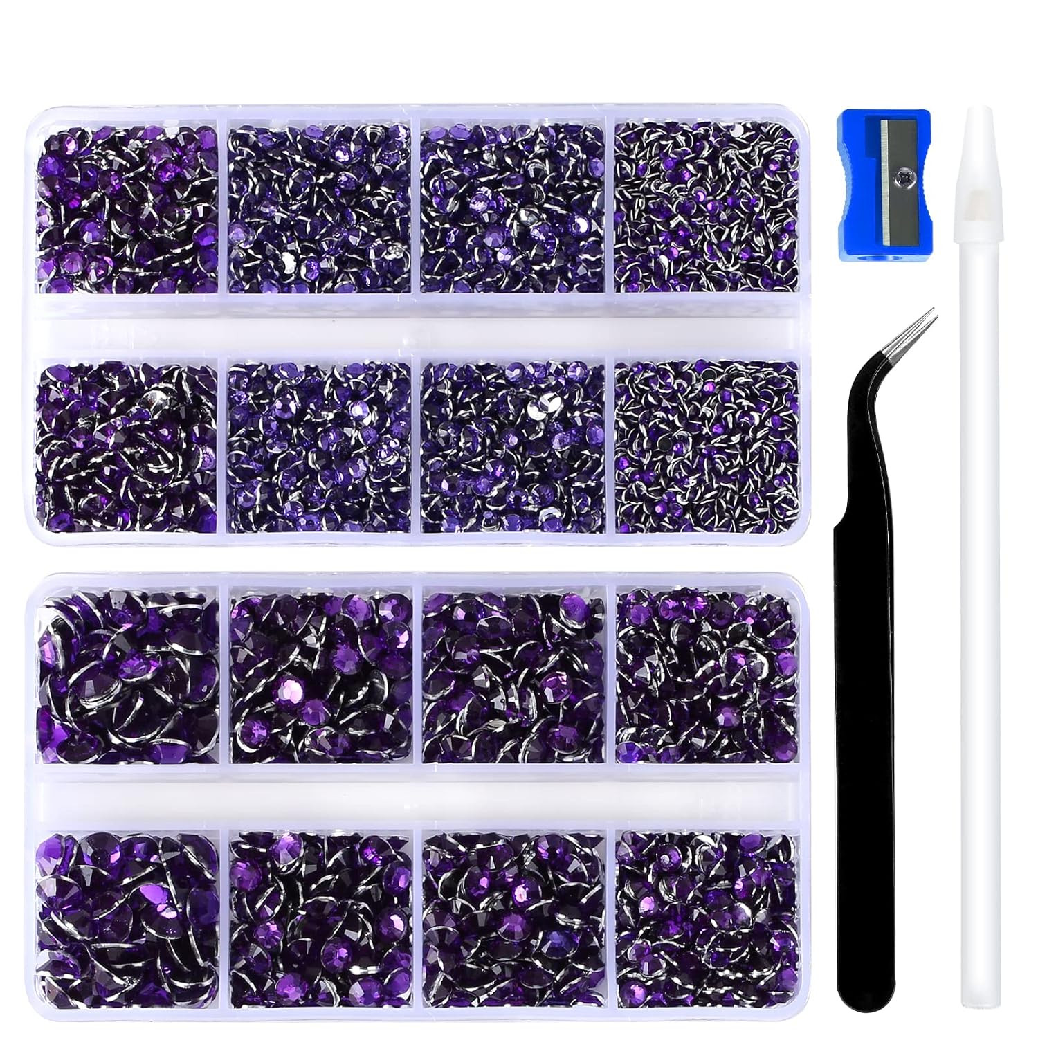 10400 PCS White Rhinestones, Jelly Resin Crystals for Nails & Crafts with 15 Cm