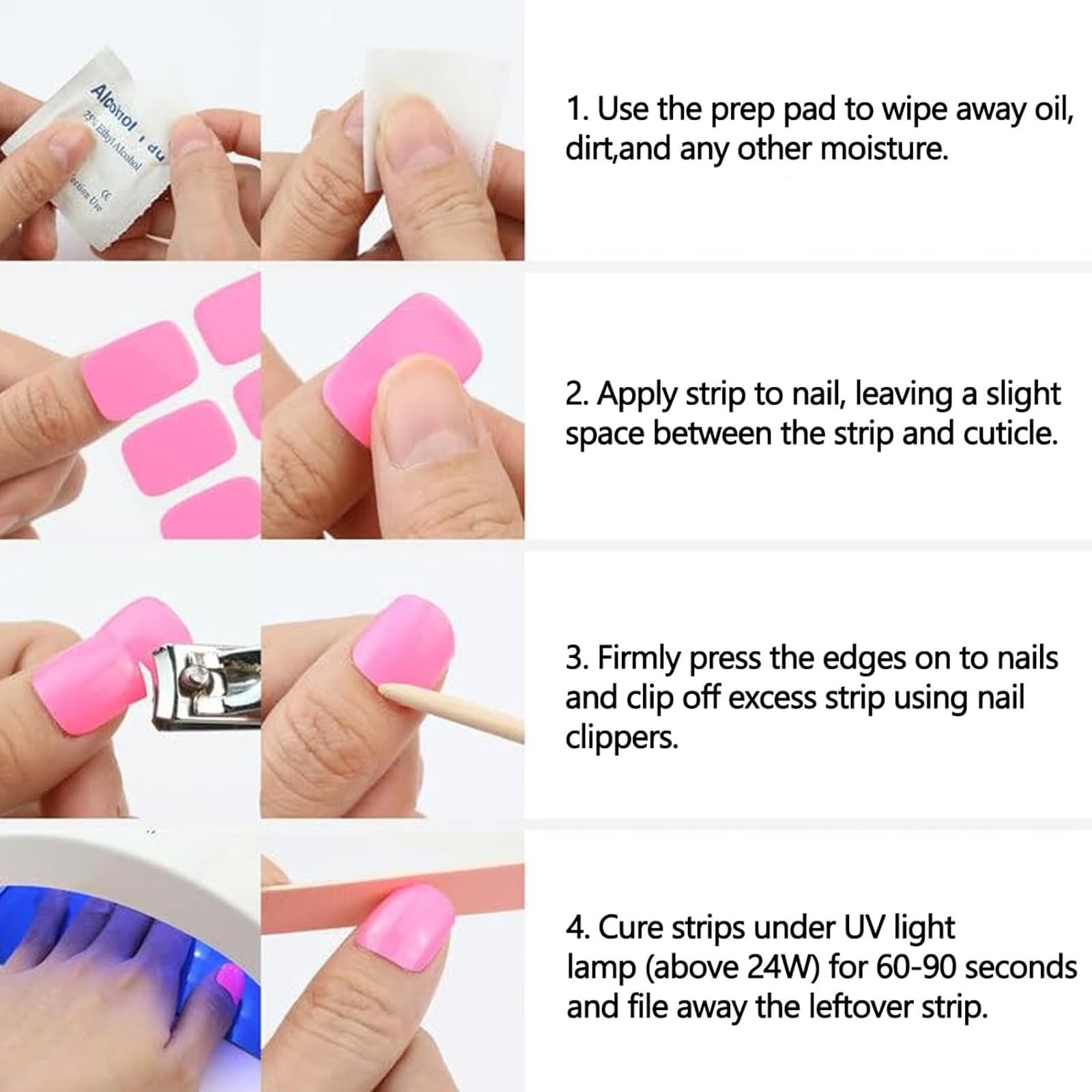 IQXGE 20PCS Brown Glitter Semi Cured Gel Nail Strips Wraps for Women | Gel Na…