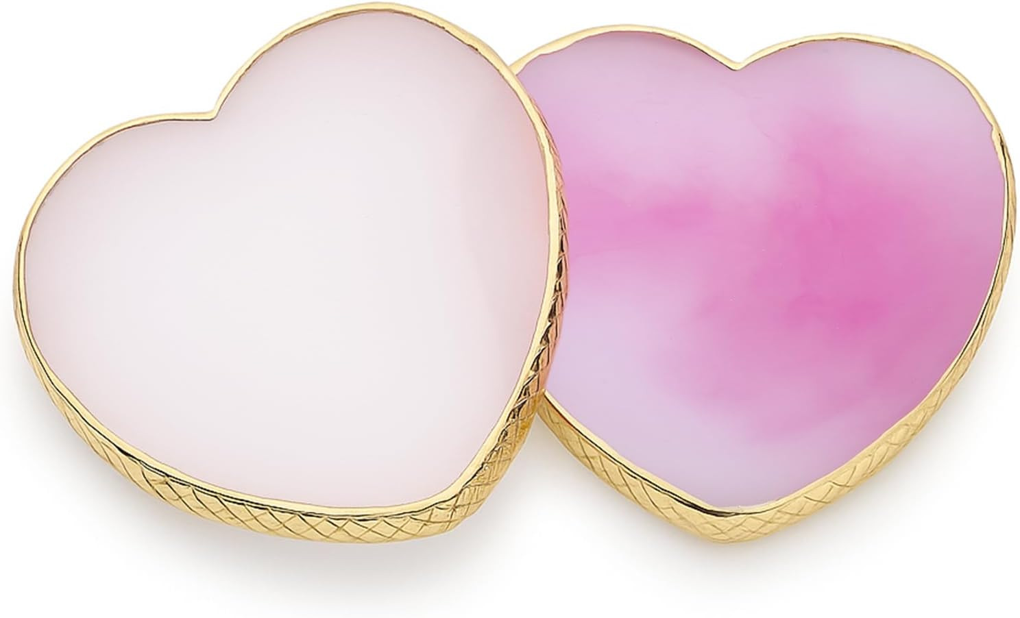 2 Pieces Resin Nail Art Palette, Nail Art Painting Gel Palette Gold Edge Color M