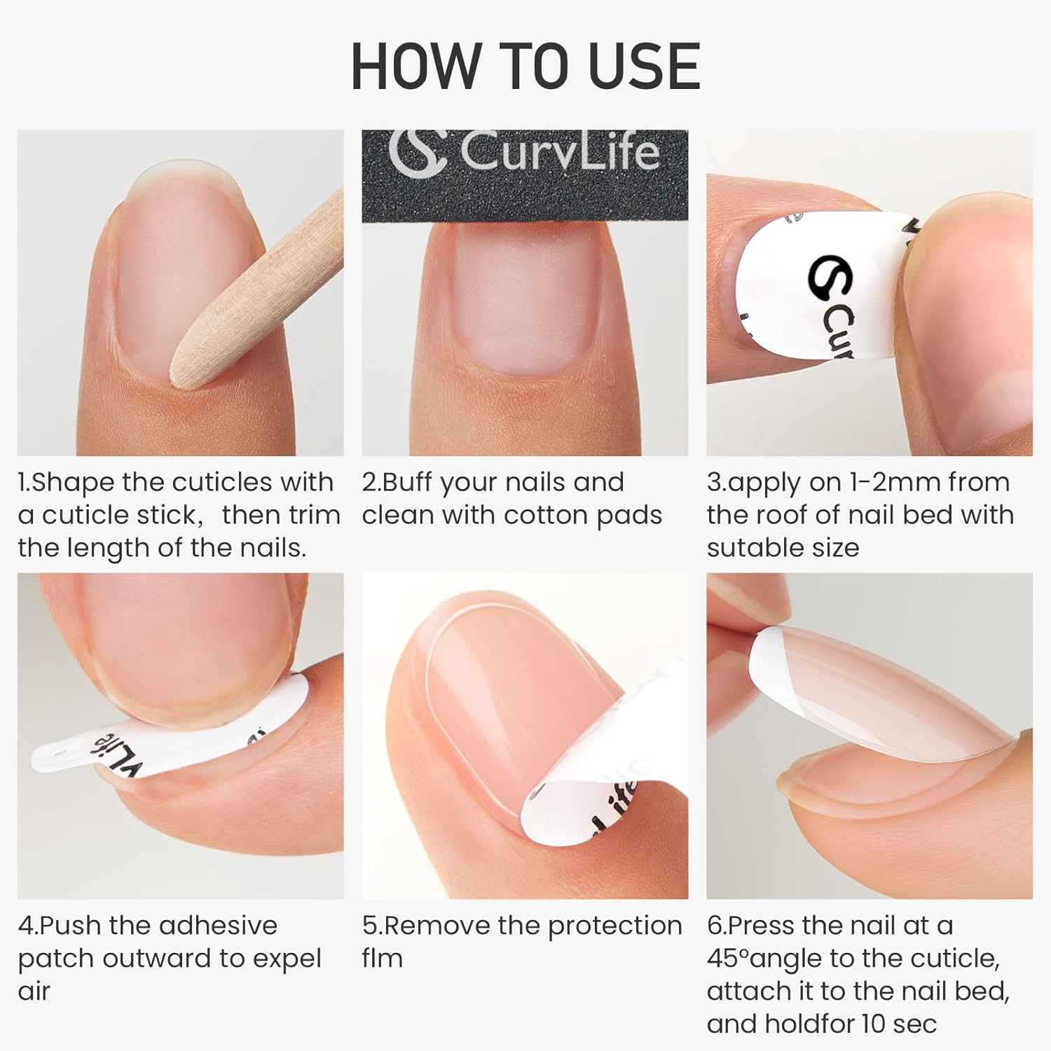 Carehold Strong Hold Nail Adhesive Tabs for Valentine Press on Nails – 10 She…