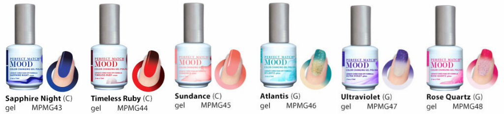 LECHAT Perfect Match MOOD- Color Changing Gel Polish .5oz -MPMG01-60 -Pick Color