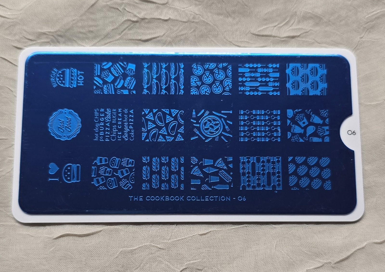 MoYou-London Cookbook Collection 06 Nail Stamping Plate Fast Food Hamburger