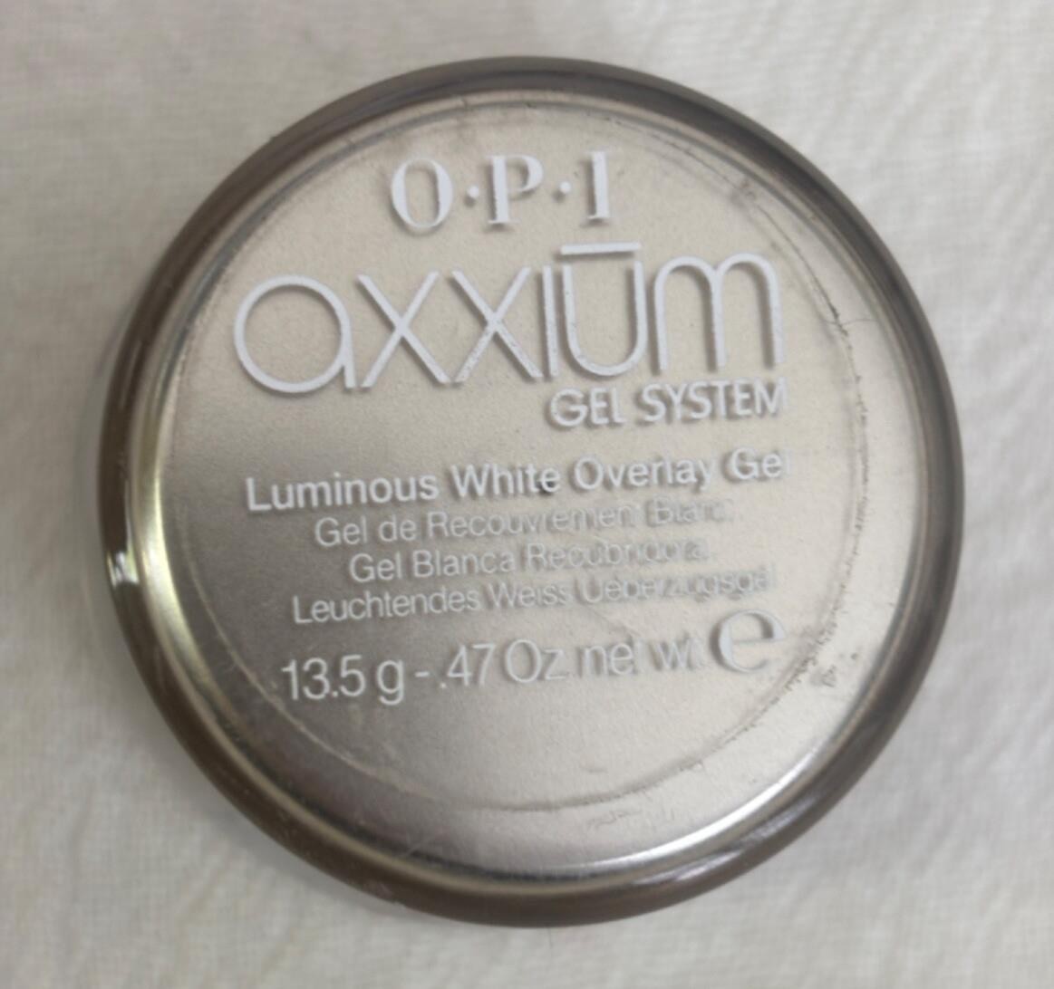 OPI Axxium Gel System – AX 102 – Luminous White Overlay Gel – .47 oz New, Sealed