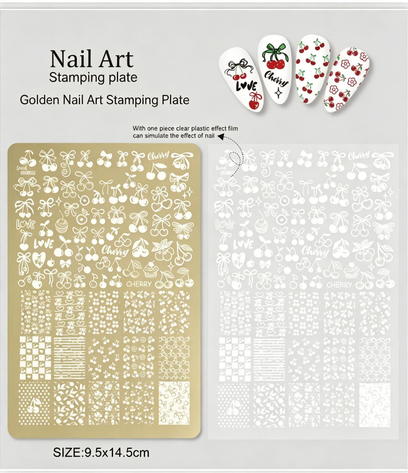 Nail Art French Stamp Silicone Double Head Transfer Stamper Transparent Printing