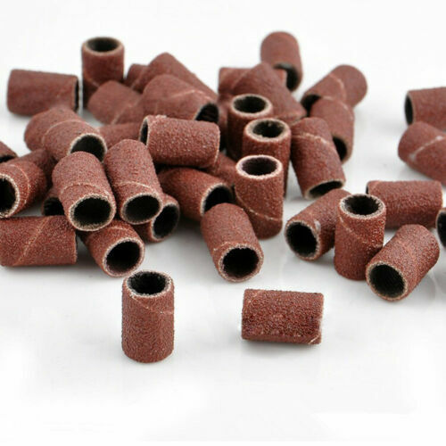 100pcs Sanding Bands Drills Bits Nail Art 80/120/180# Machine Gel Acrylic Tips