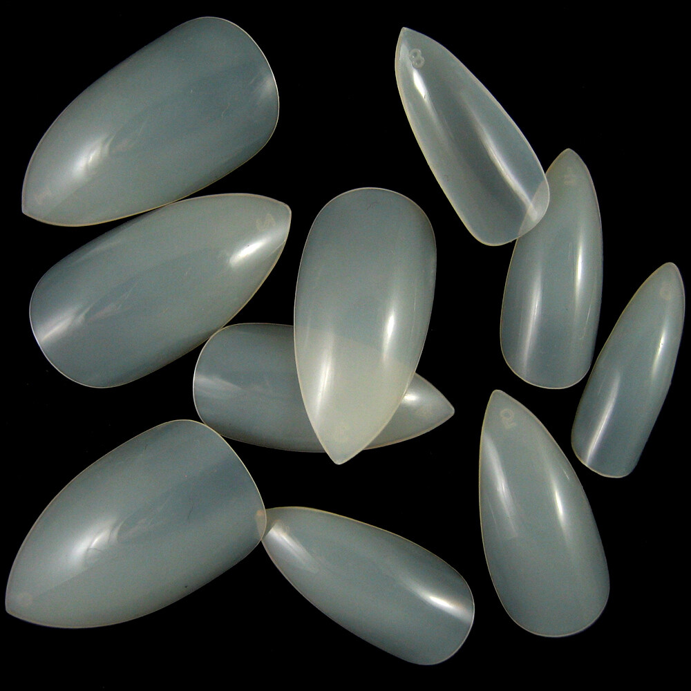 Short Stiletto Nail Tips 100pcs Full Cover False Nails French Fake Nails