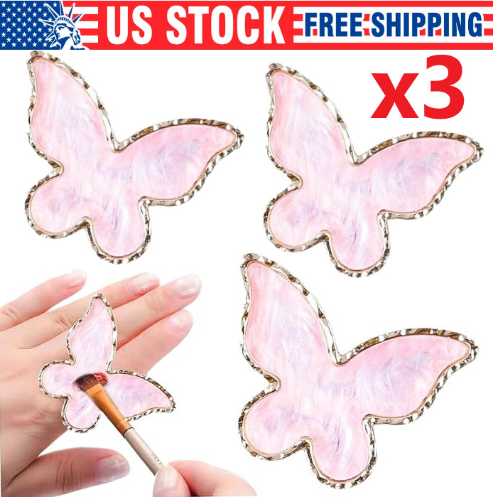 3x Irregular Nail Polish Palette Resin Nail Art Mixing Palette Ring Professional