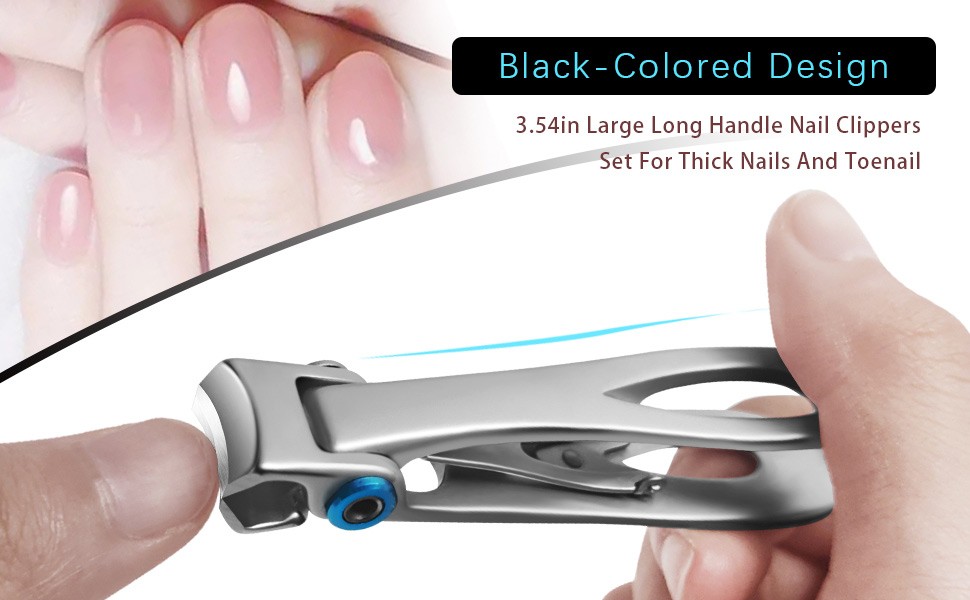 Extra Large Long Handle Toenail Clippers – 17mm Wide Jaw Opening Heavy Duty for
