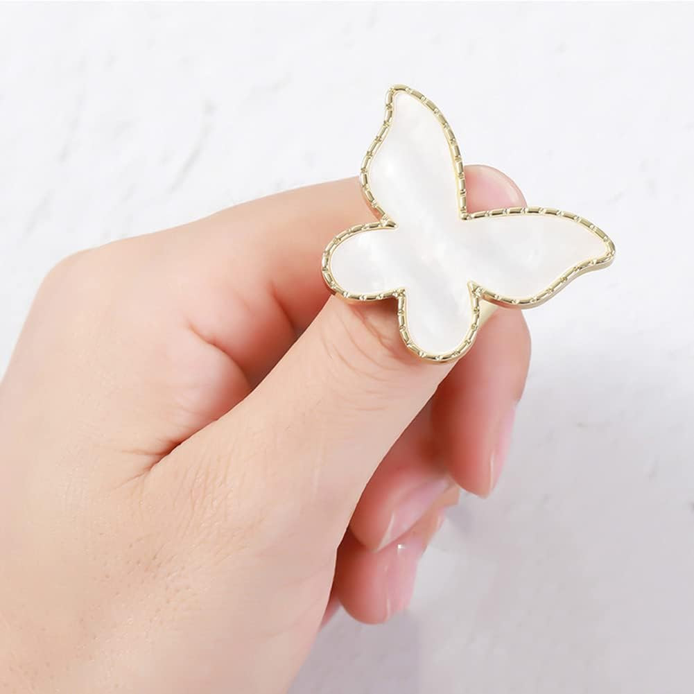 2 Pcs Butterfly Nail Art Resin Palette, Ring Gel Polishing Mixing Tray
