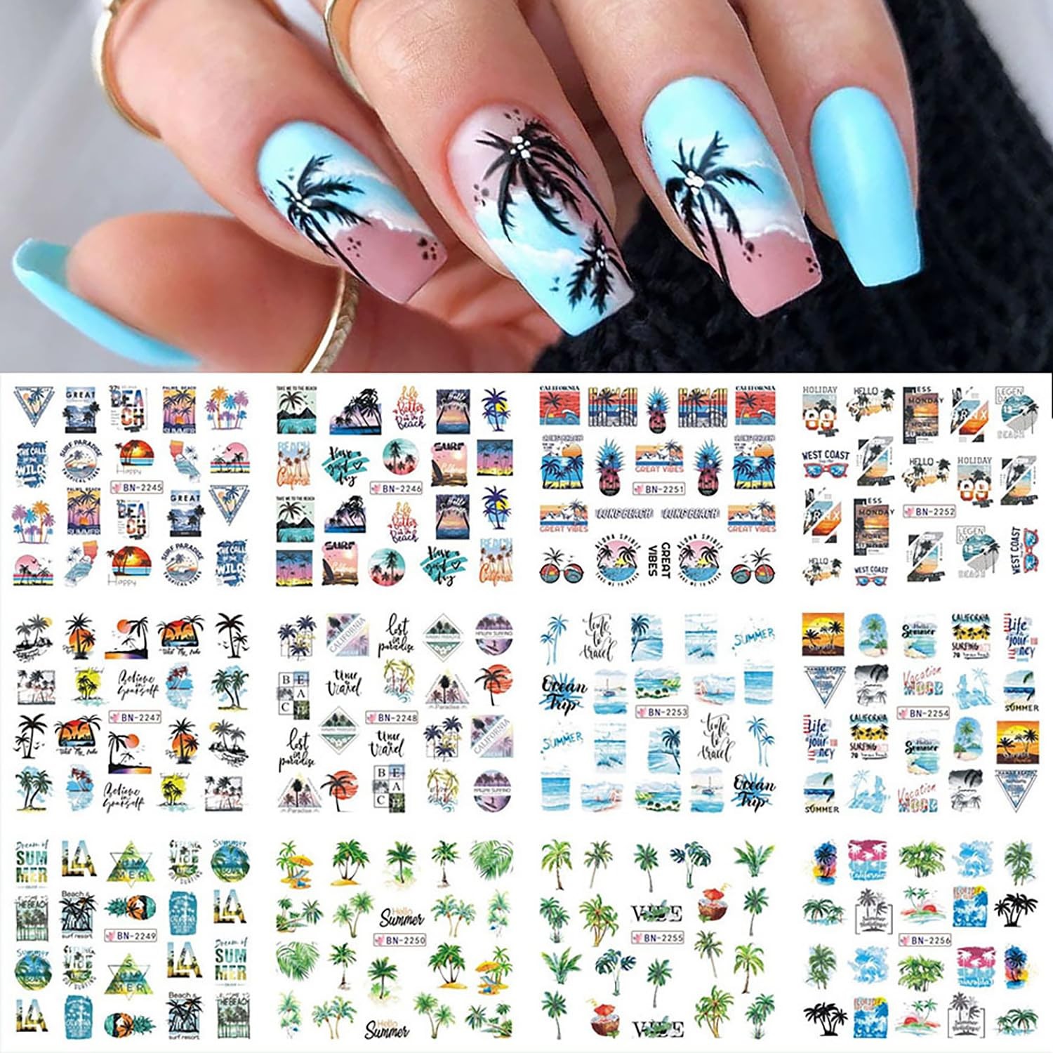 Fall Nail Art Stickers Thanksgiving Nail Decals Thanksgiving 12 Sheets
