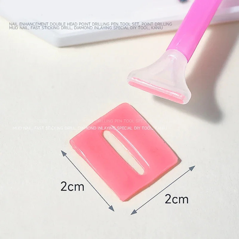 3Pcs Nail Art Rhinestones Pickers, Dotting Pen with Storage Tray Glue Clay for D