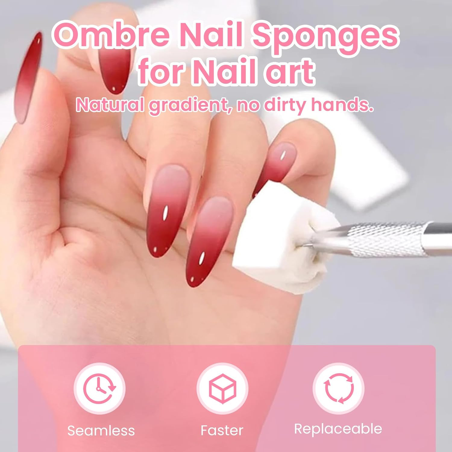 150 PCS Nail Sponges for Ombre Nail Art Supplies Brushes Design Tools Nail Tech