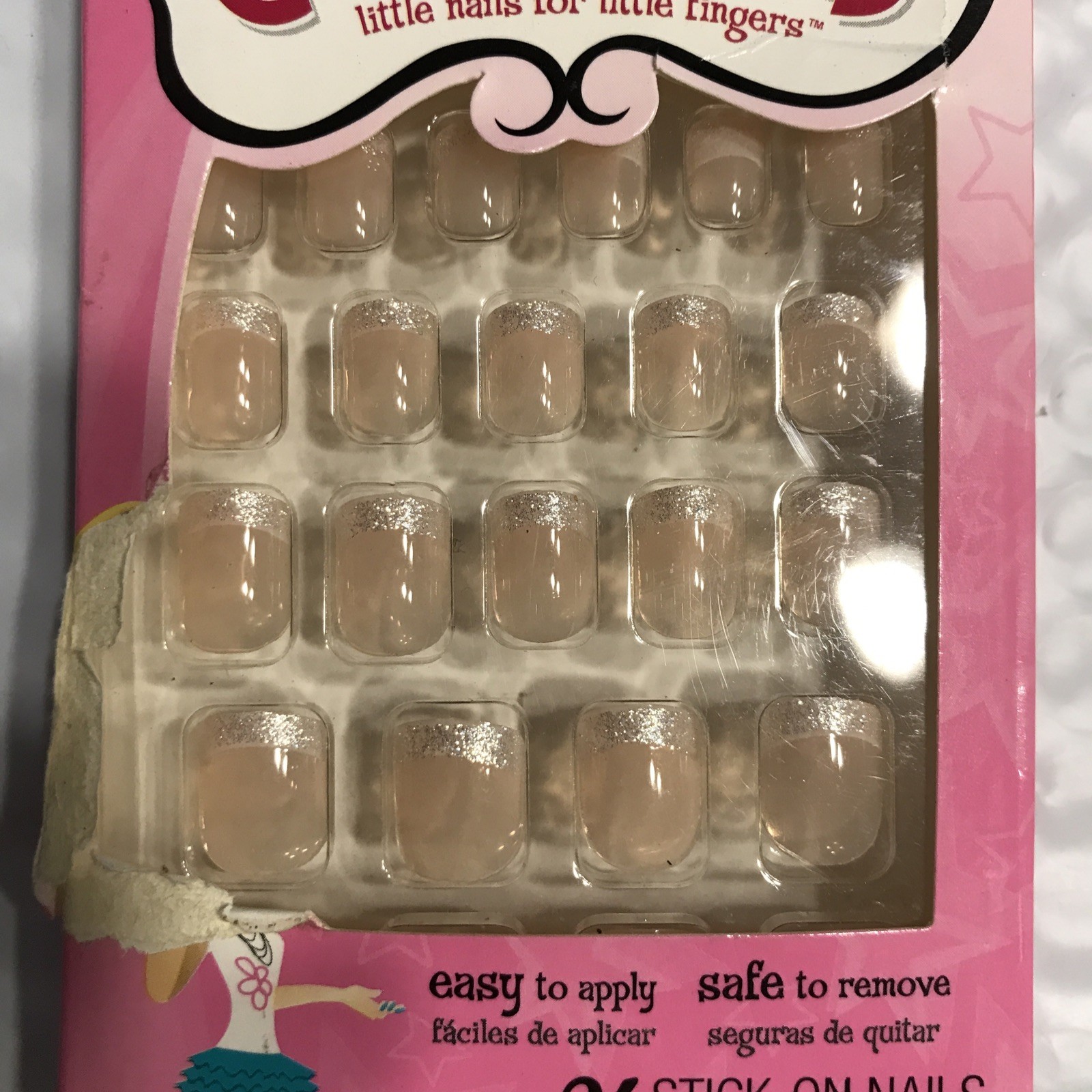 FING’RS Girlie Nails 31005 / 24 Stick-On Nails NIB unsealed