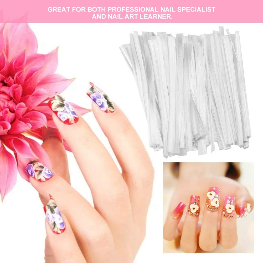 50pcs Fiberglass Nail Art Extension, Quick Form Building Acrylic Nails Tips T…