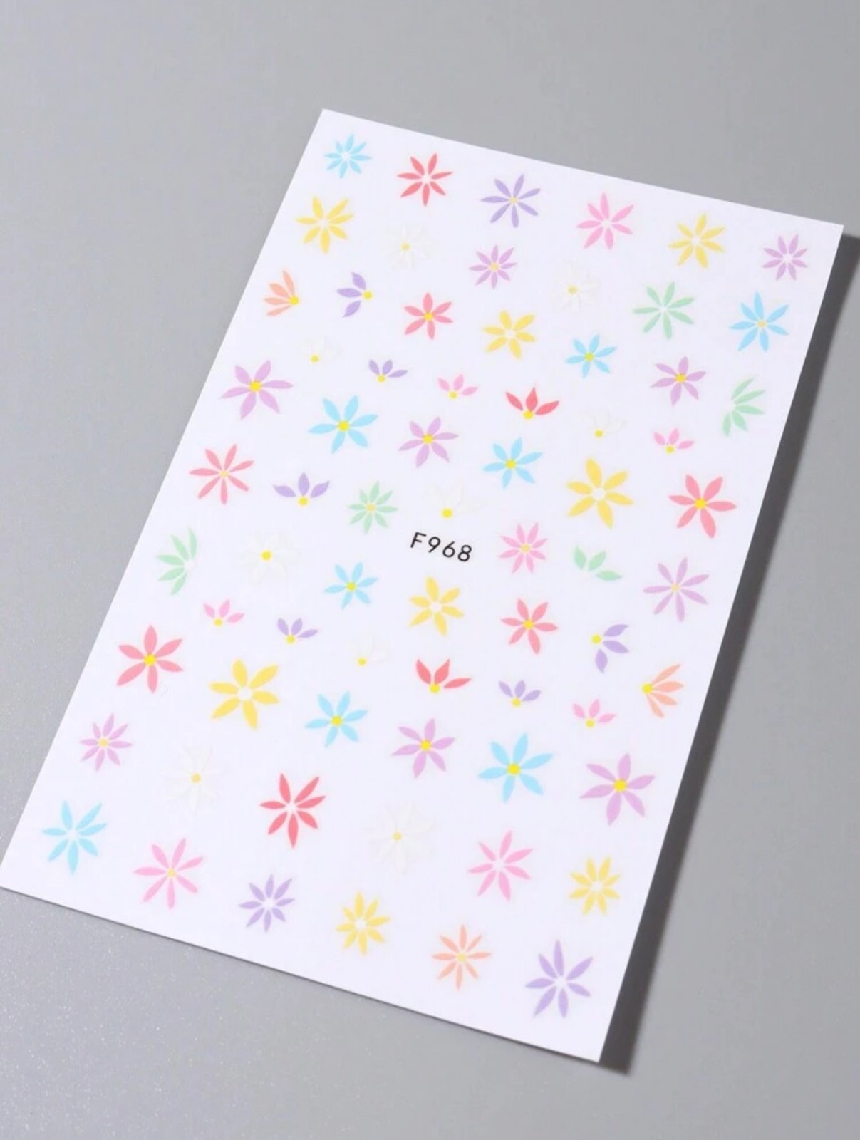 Nail Art Stickers Decals Spring Summer Flowers Floral Daisy Colorful F968
