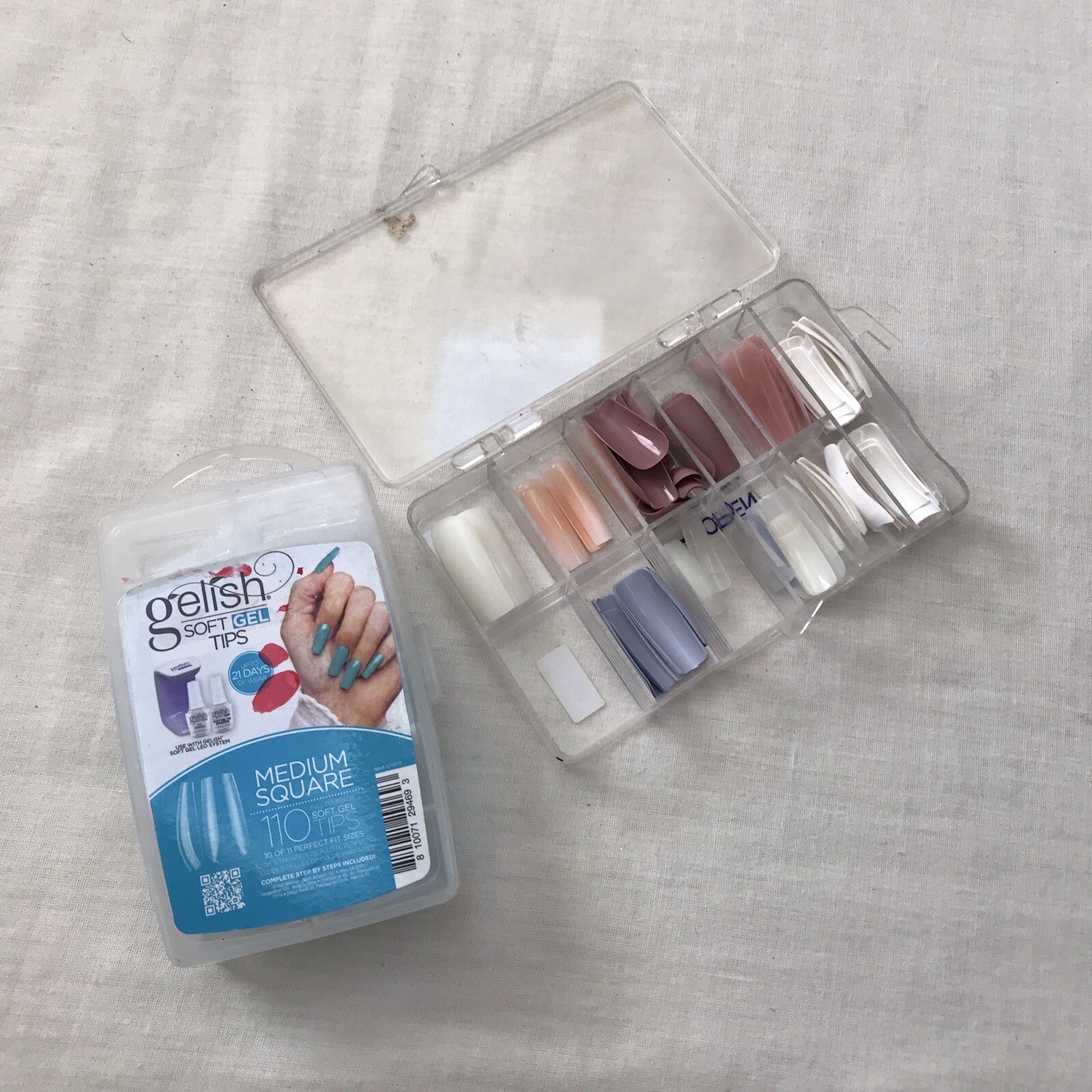 Lot Clear And Solid Color PRE DESIGNED NAIL TIPS Square Gel X False Acrylic