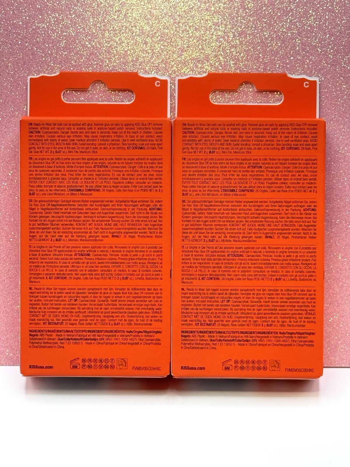 Kiss Voguish Fantasy Press-On Nails Halloween Medium Candy Corn 20602 Lot Of 2