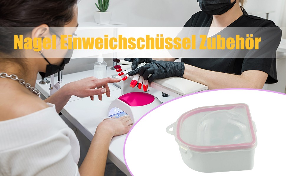 Nail Soaking Bowl Manicure Bowl Soaker Tray Nail Soak Off Bowl for Hands Nails