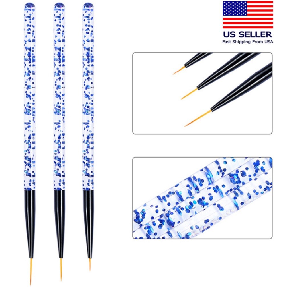 3 Pcs Nail Art Tool Set – Nail Art Pen, Dotting UV Gel Tool, and Liner Brush Set
