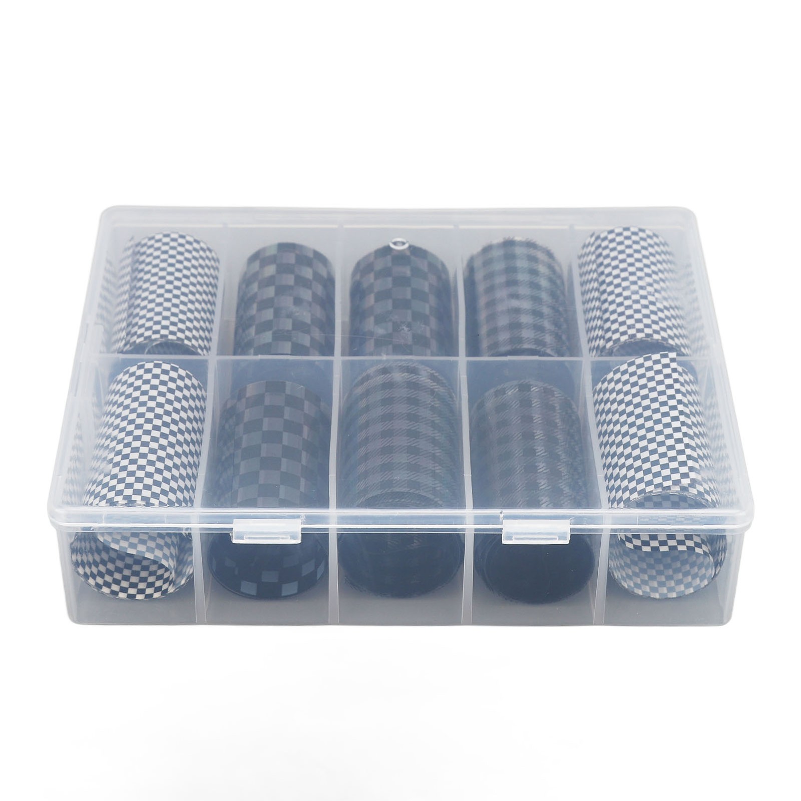 Plaid Nail Art Sticker Set Of 10 Rolls Easy-to-Use DIY Nail Art Supplies For Hom