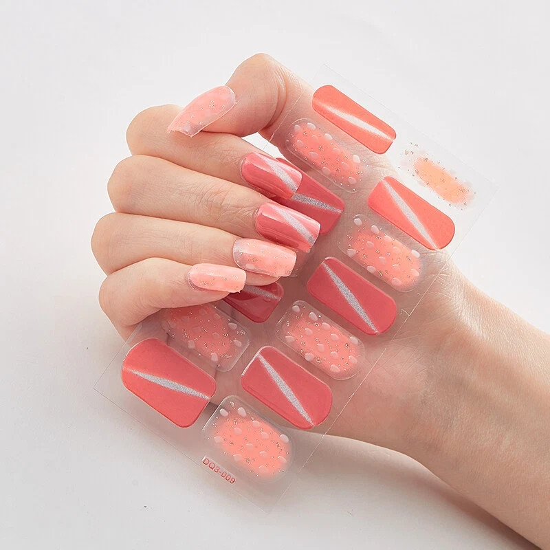 Share Full Size Nail Wraps Stickers Polish Toe Manicure Art Self Stick Decor3D