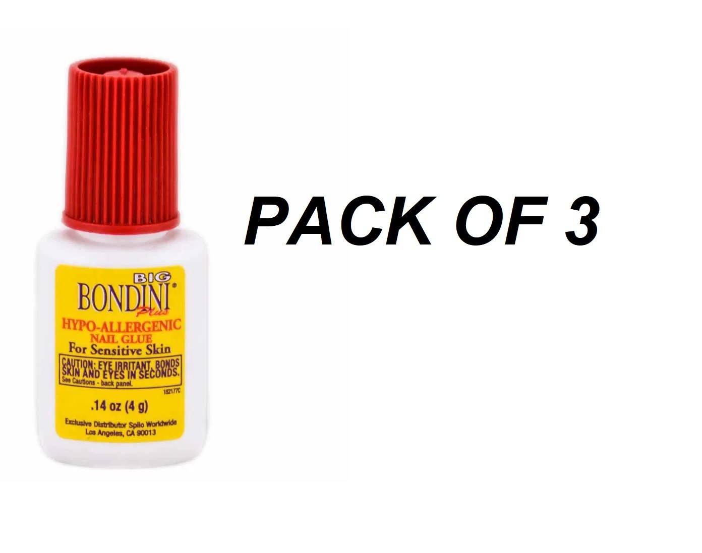 Big Bondini Plus All Purpose Hypo-Allergenic Nail Glue 0.14 oz – 3 PACK