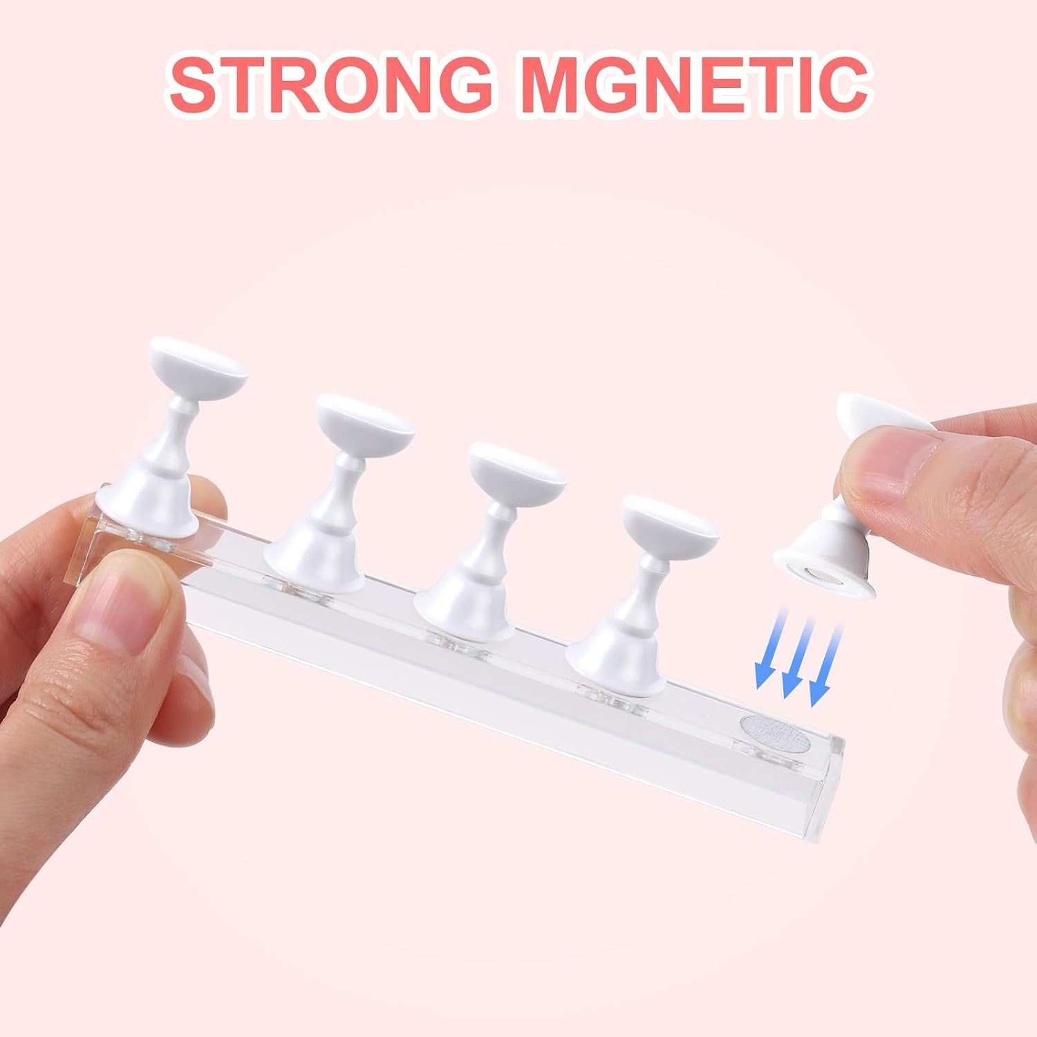 Elegant Acrylic Nail Art Stand – Magnetic Practice Holder for Flawless Designs