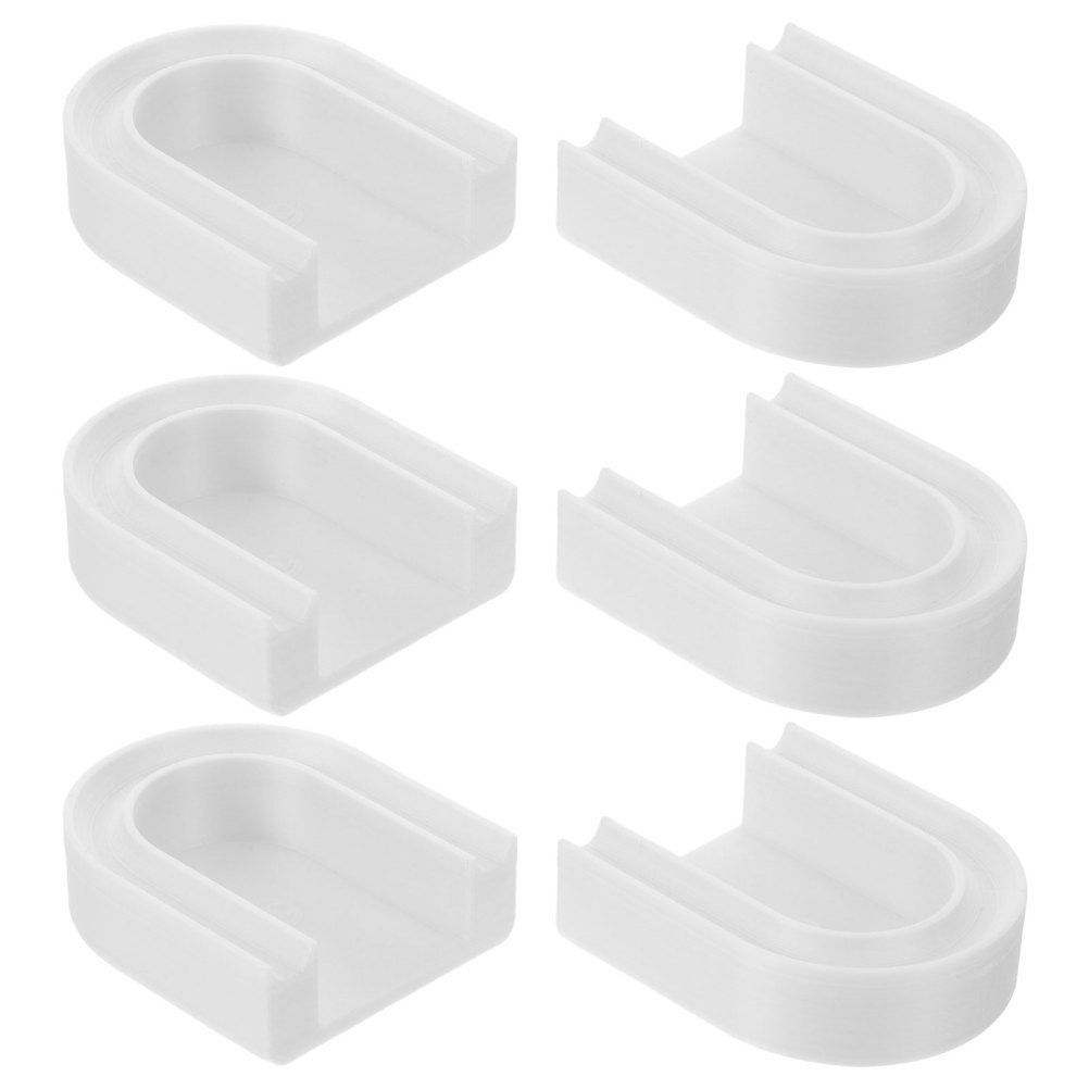 6Pcs Cat Eye Nail Art Tools White Portable Finger Stand for Salon and Home Use