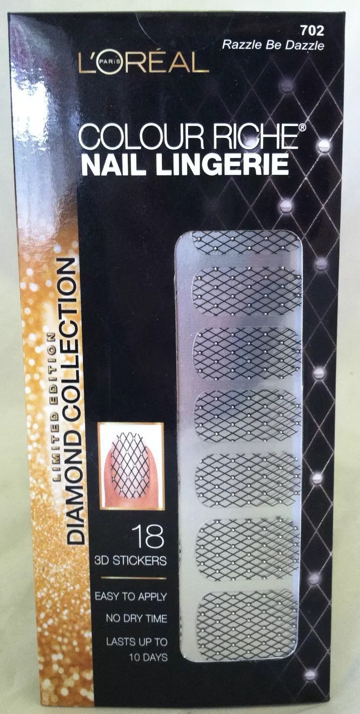 L’Oreal Colour Riche Diamond Nail Lingerie 702 *RAZZLE BE DAZZLE* Fishnet Glam
