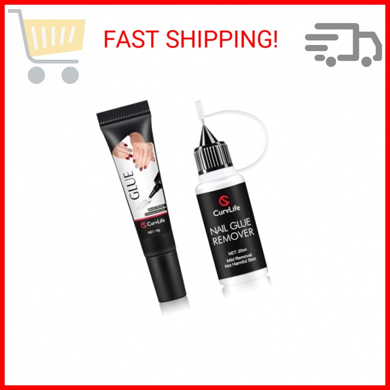 Curvlife 10g Semi-Solid Glue and 20ml Pinpoint Glue Remover Kit – Gel for Press