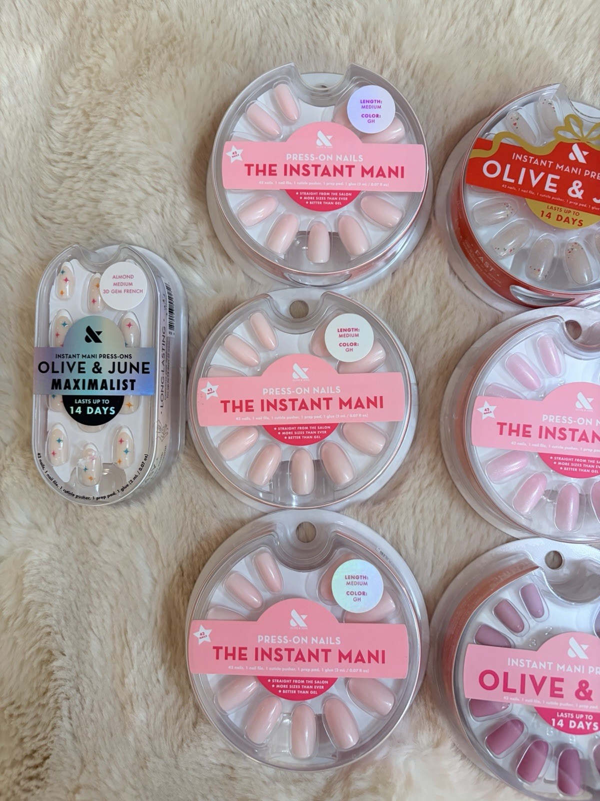 Lot Of 7 Olive And June Press On Nails – Brand New