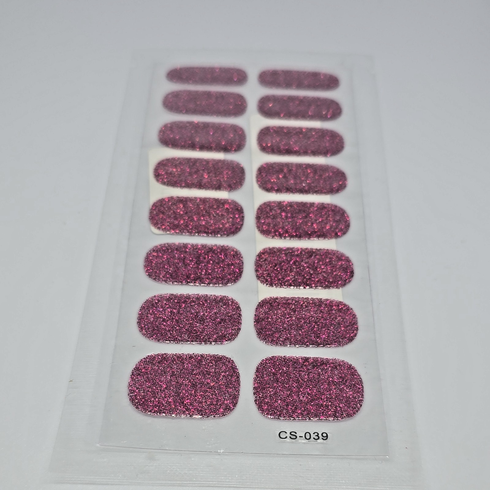 Pink Glitter Cartoon Full Wrap Nail Stickers, Self-Adhesive (Some Dashing Diva!)