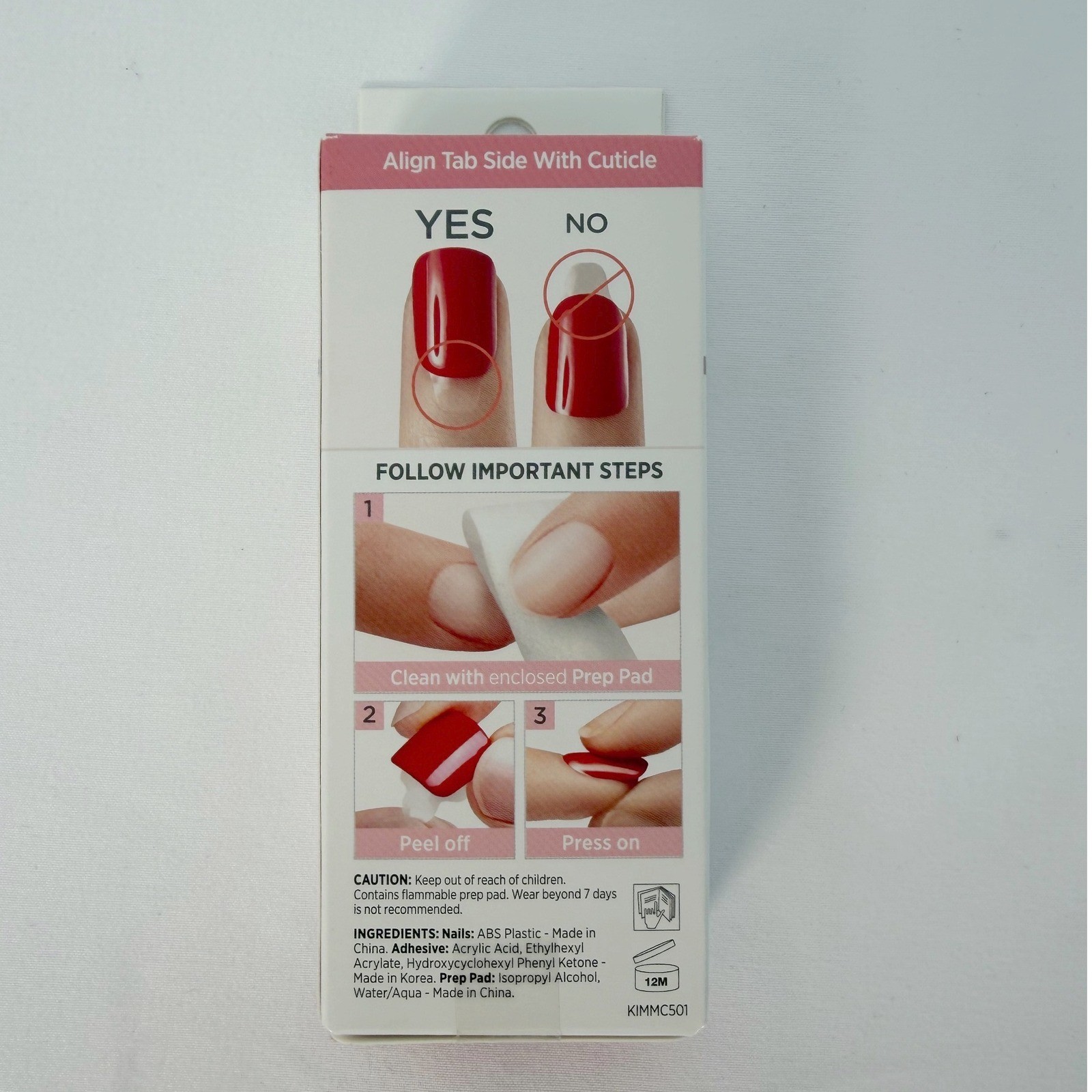 KISS imPRESS Press-On Manicure Nails PureFit Pink Yellow Tie Dye Glitter 105-38