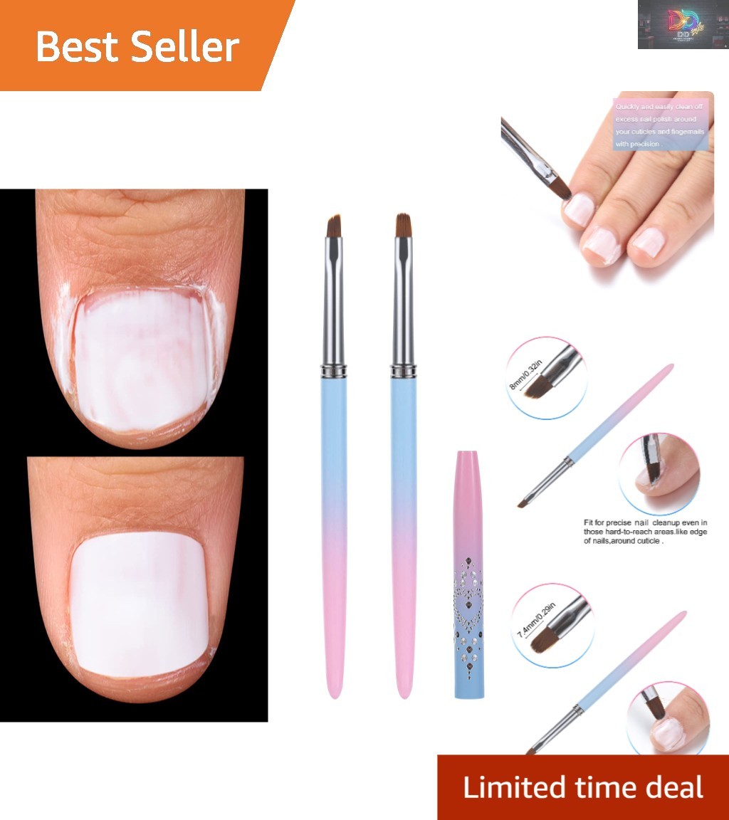 Pro Precision Nail Art Clean Up Brush Set