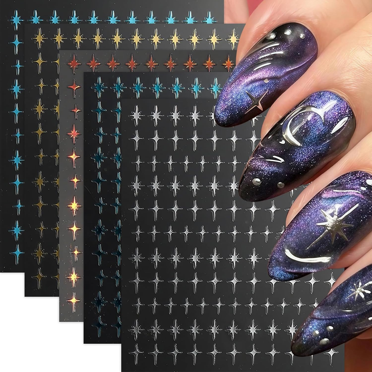 Flower Nail Art Stickers Decals 5D Flowers Nail Stickers Summer Daisy Sunflower