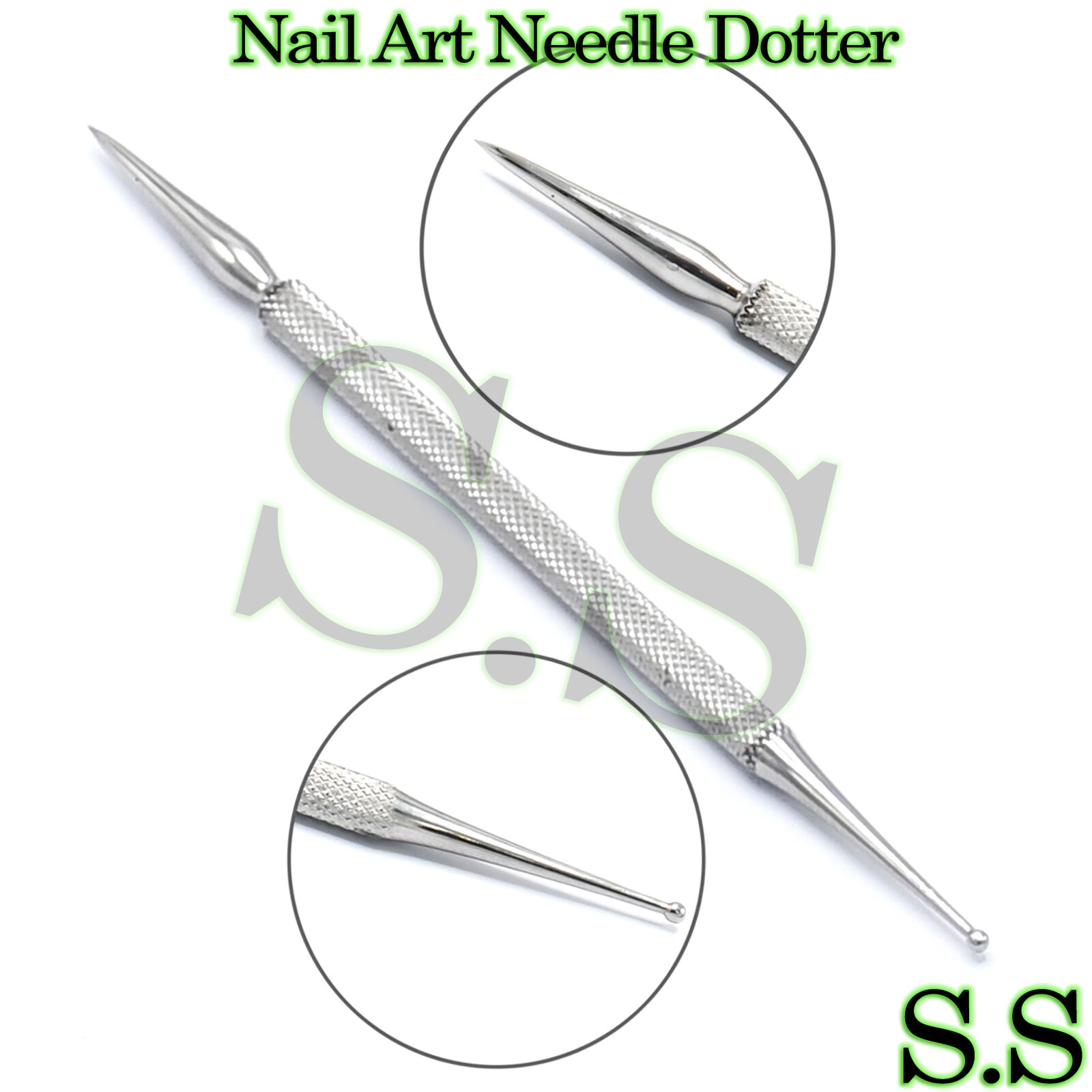 Nail Art Dotting Tool NEEDLE & DOTTER Double Ended Manicure NAIL Paint BTS-218