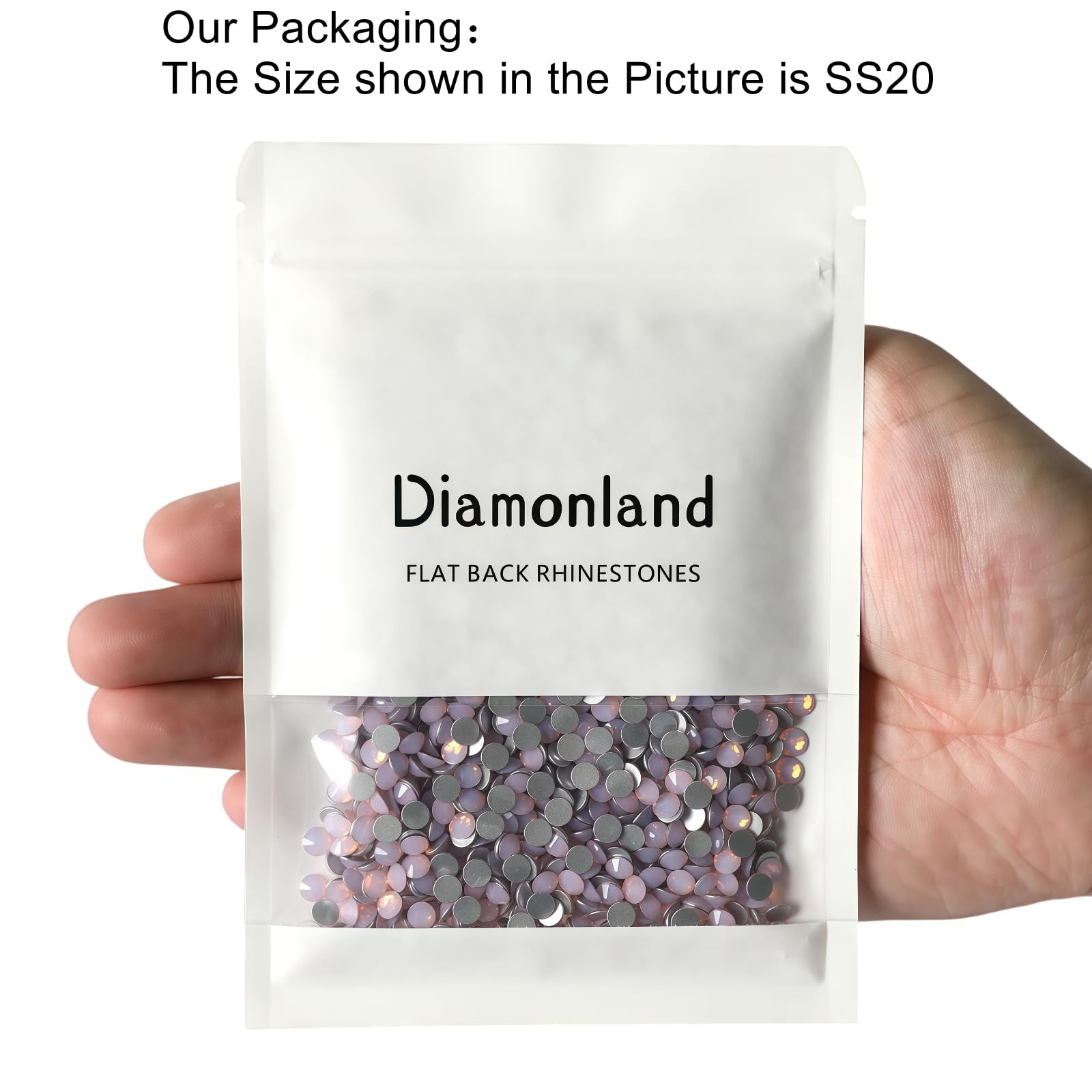 Diamonland Flatback Glass Crystal Rhinestones Rounds Gems for Bedazzling Nail…