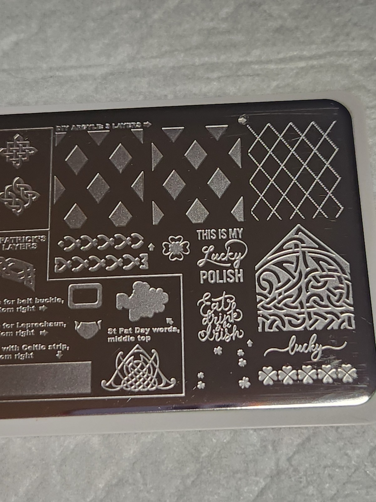 Uber Chic Nail Stamping Plate – St Patrick’s Day 3