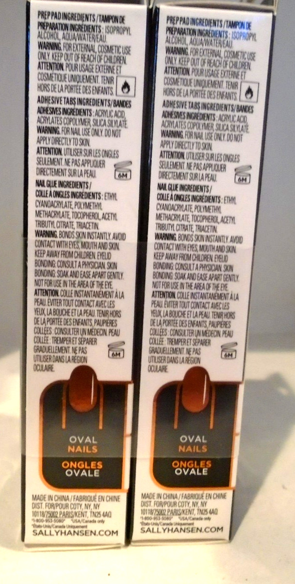 Sally Hansen Perfect Manicure Press on Nail Kit Oval 24pcs Moon-ami 2-PACK