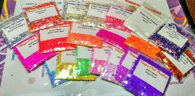 ❤HEART Shape~U Choose Color❤Nail Art•Acrylic•Gel•Body Art•Face•Festival•USA