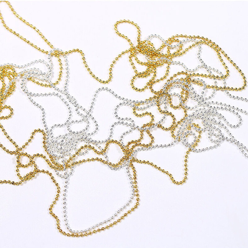100cm DIY Nail Chain Luxury Nail Art Steel Ball Charms Decor Metal Manicure