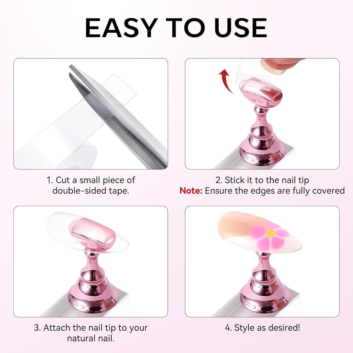 Professional Acrylic Nail Stand Set | 10-Pack Magnetic Holders for Nail Art