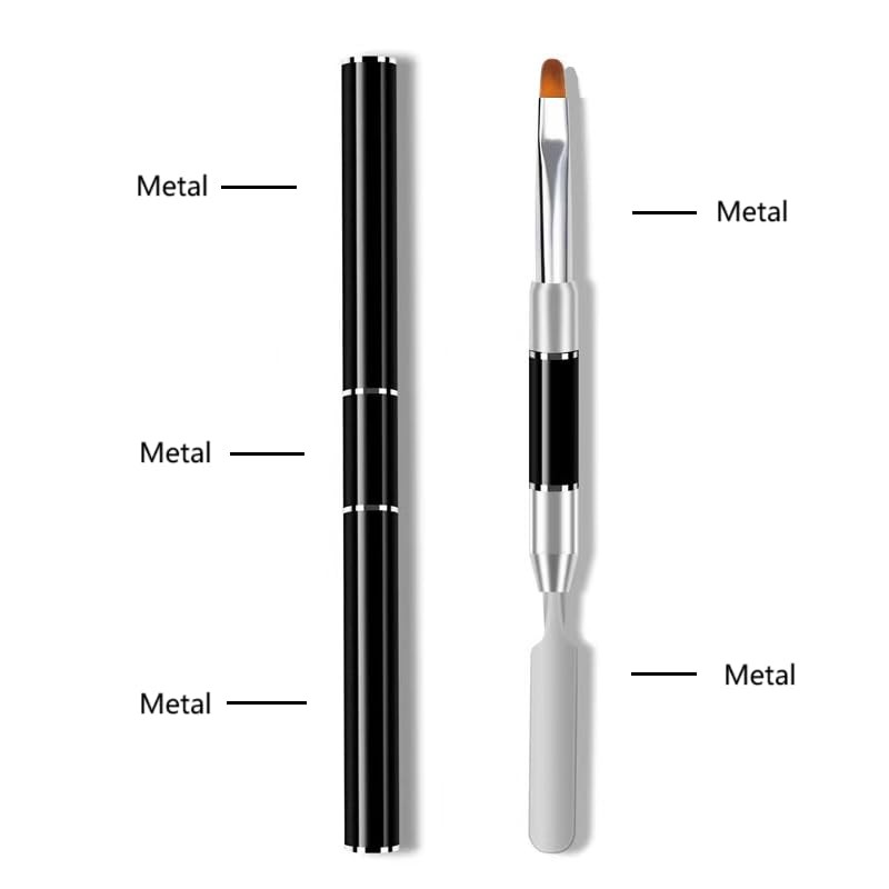 2 Pcs Polygel Brush and Picker Dual-Ended 2-In-1 Nail Brush Slice Tool