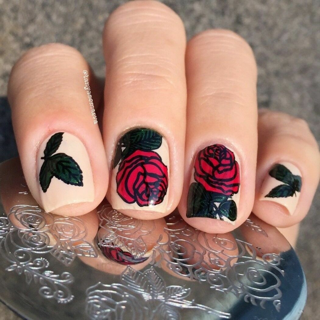 Nail Art Stamp Template Butterfly Flower Design DIY Manicure Image Plate BP-99