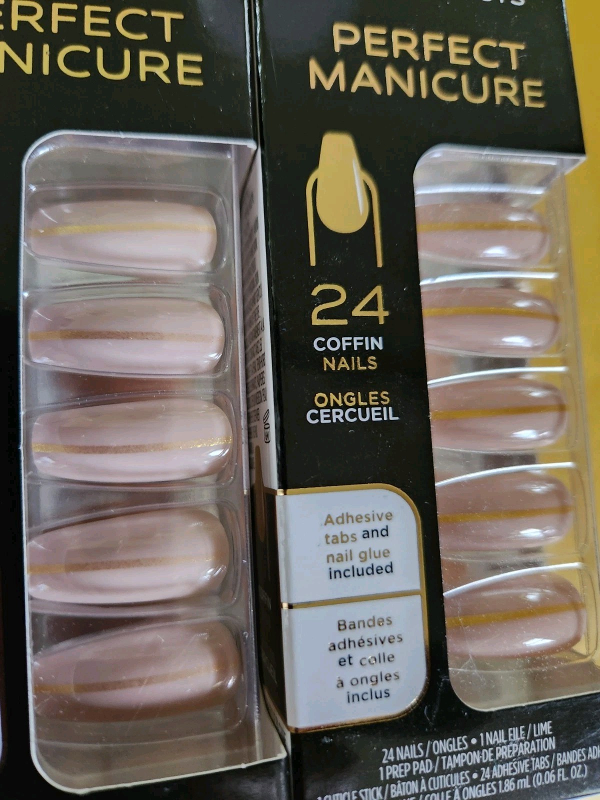 Sally Hansen Nails Meet Me In The Metal Salon Effects Manicure Coffin Lot Of 2