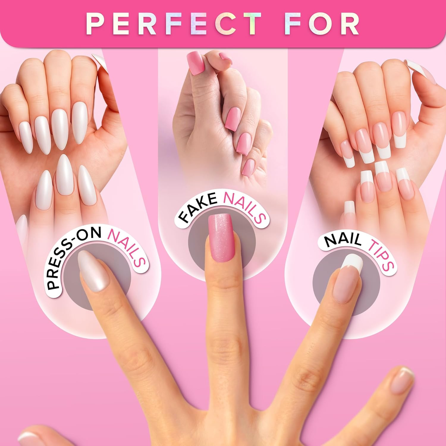 Strong Nail Glue for Press Ons & Acrylics – 8ml Brush On, Long Lasting